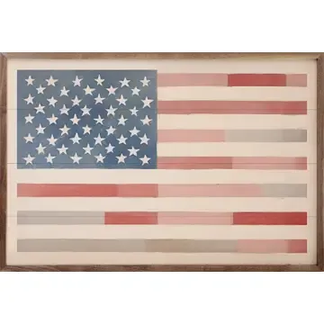USA Sign Flag Colored Stripes 8x5