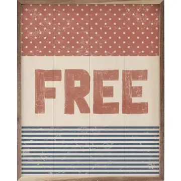 USA Sign Free Red, White, & Blue 24x30