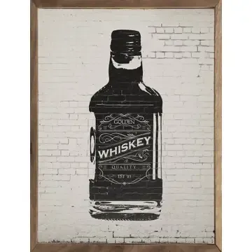Sign Golden Whiskey Brick 8x10