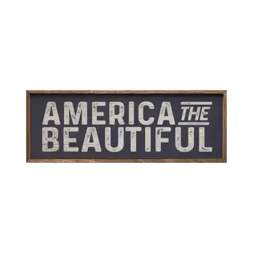 USA Sign America The Beautiful Blue 36x12