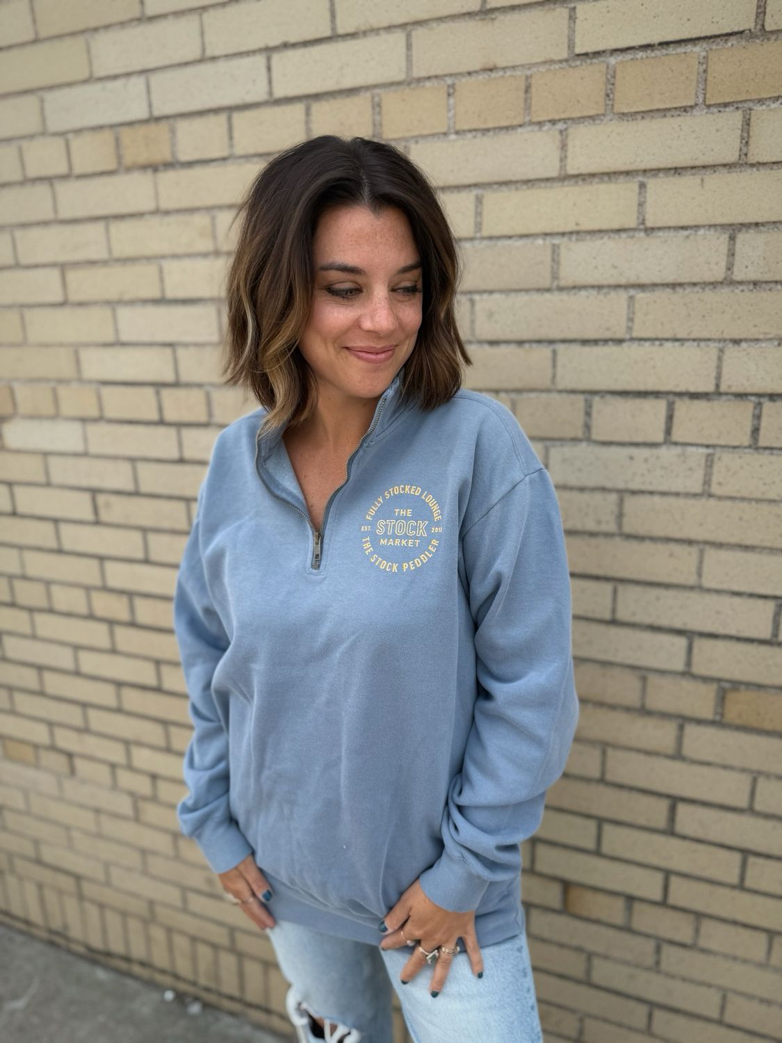 Stock Brand Zip Sweatshirt