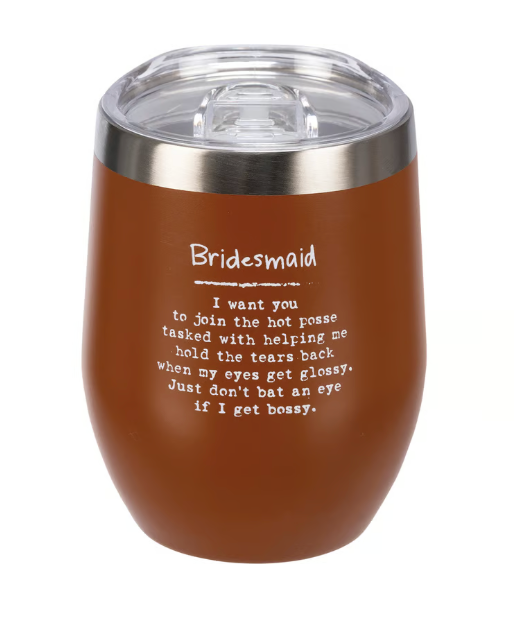 Wedding Wine Tumbler Bridesmaid