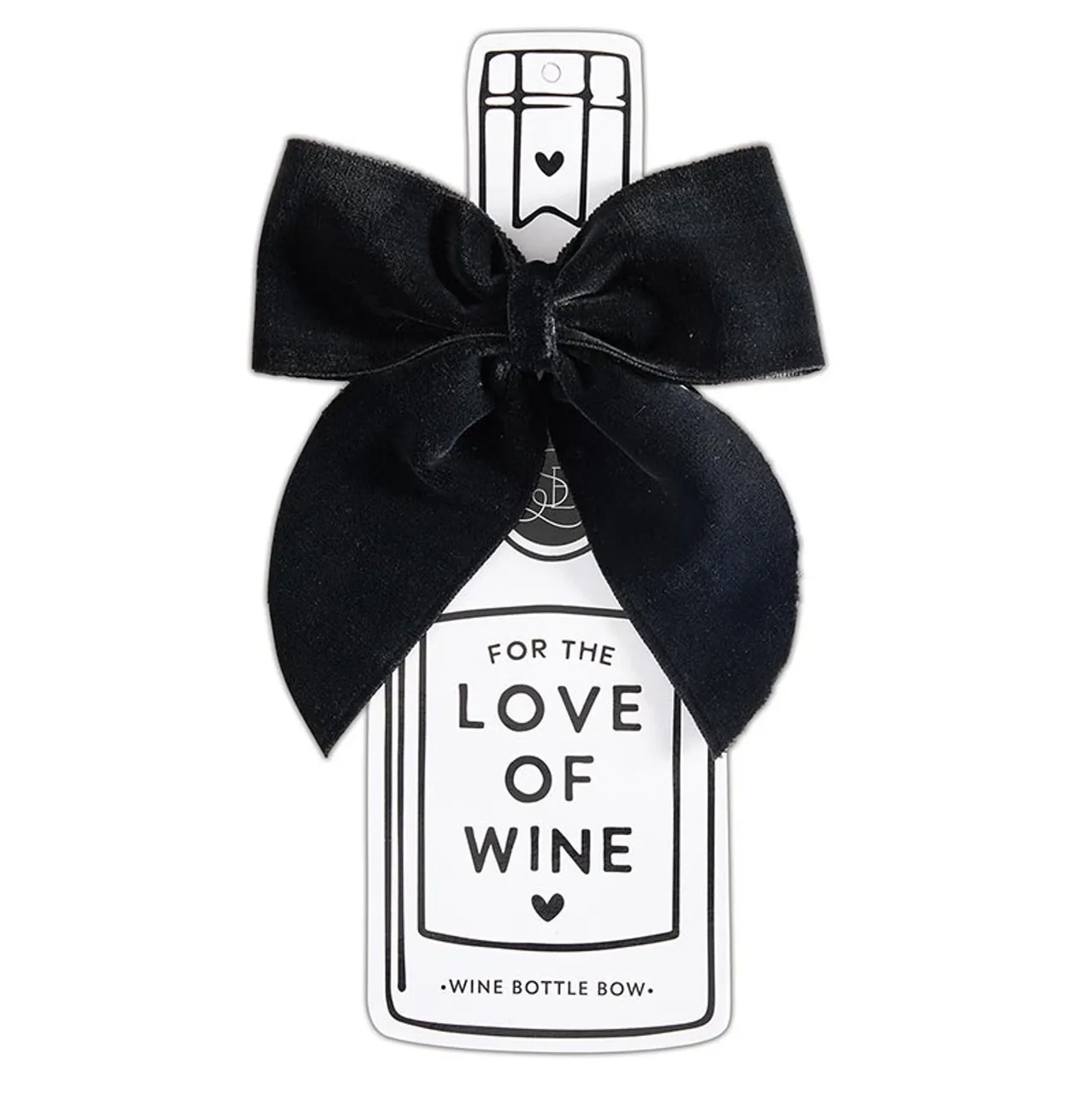 Velvet Wine Bottle Bow Black
