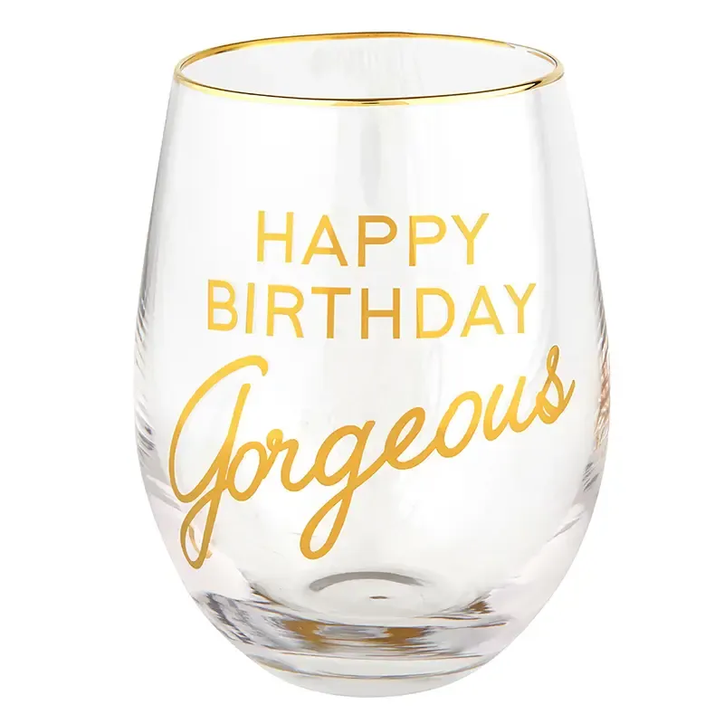 Wine Glass Happy Birthday Gorgeous