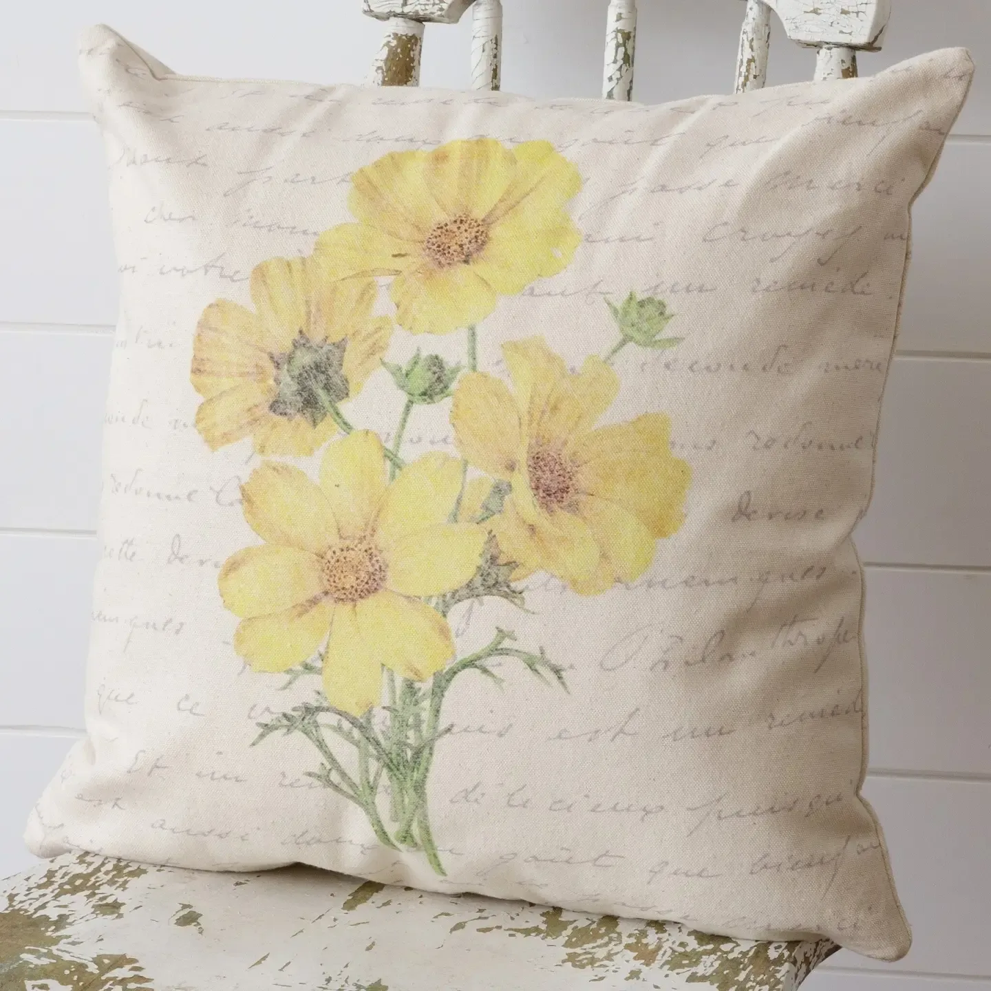 Pillow Yellow Flowers