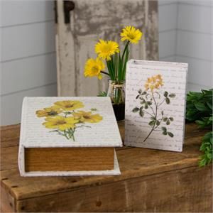 Nested Book Yellow Flowers Large