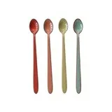 8" Enameled Stainless Steel Cocktail Spoons, 4 Styles