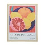 Wall Plaque w Fruits, MDF & Glass, 20.5"H