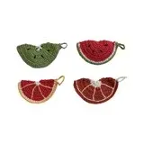 Crocheted Fruit Shaped Dish Scrub, 4 Styles