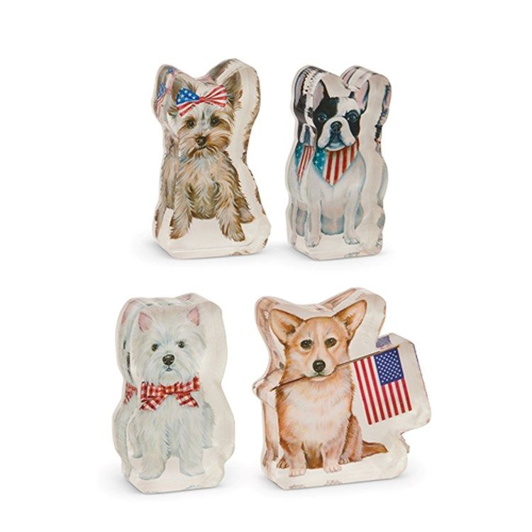Pet Patriotic Acrylic Block 4.5"