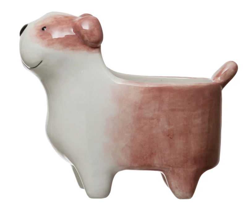 Pet Planter Hand Painted Ceramic