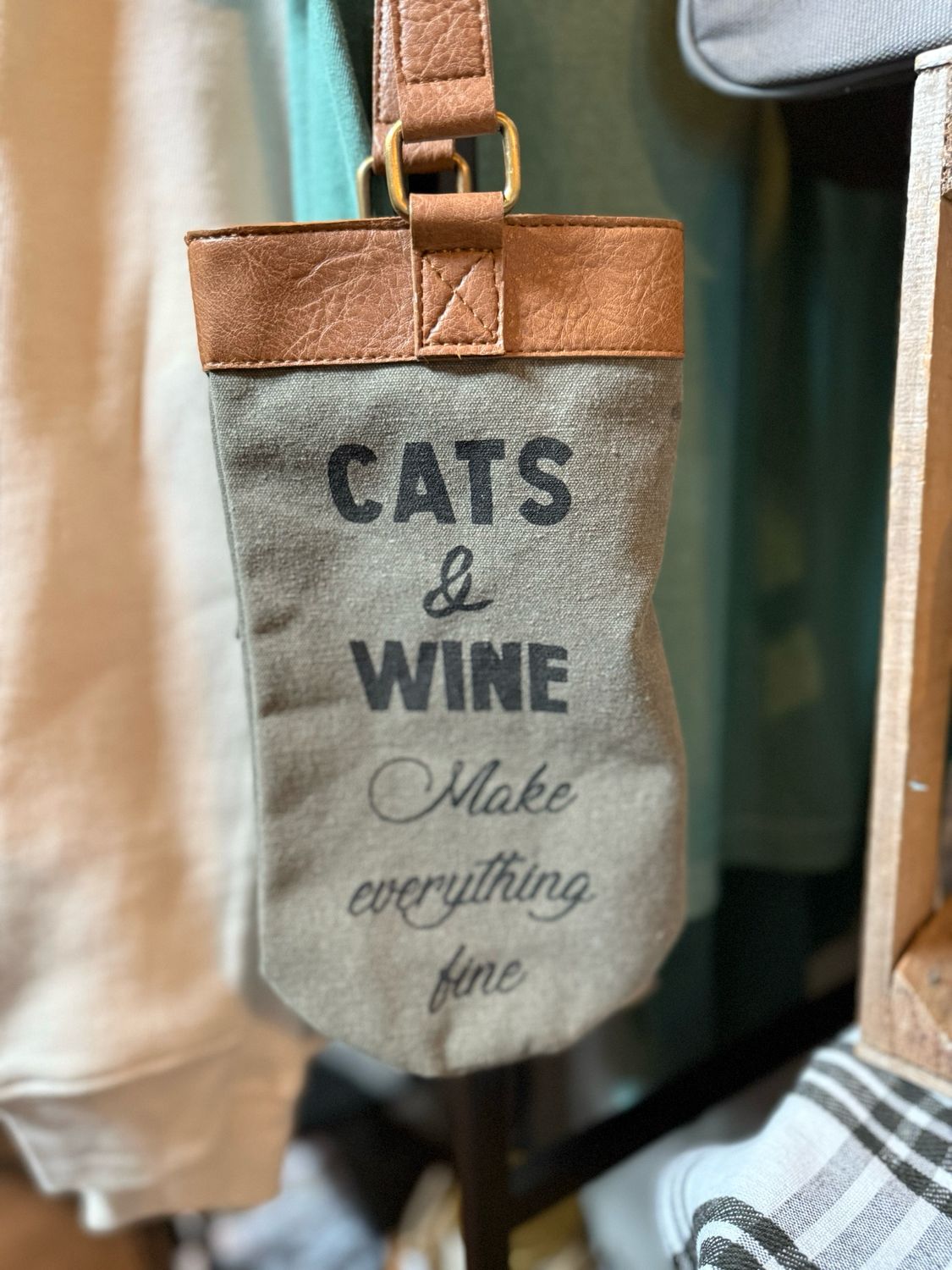 Wine Bag Cats & Wine