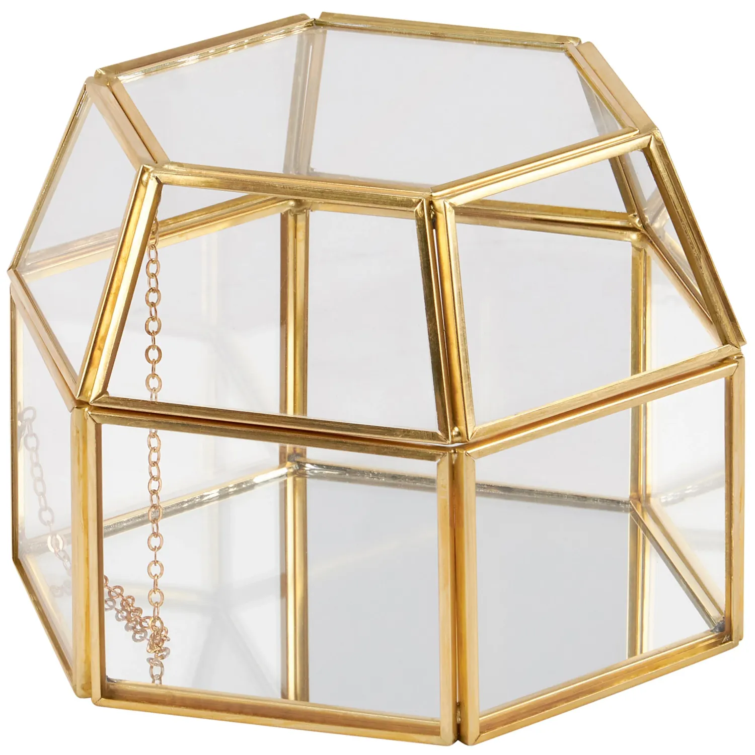 Hinged Box Glass Hexagon