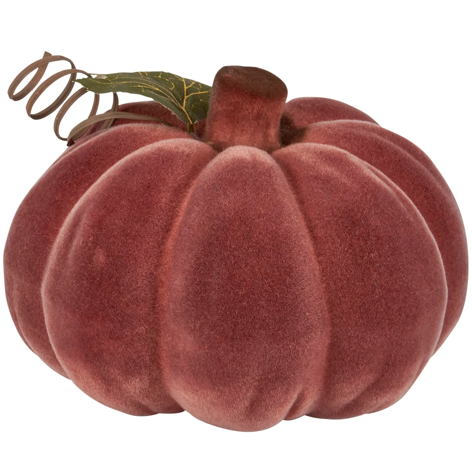 Fall Pumpkin Flocked Brown