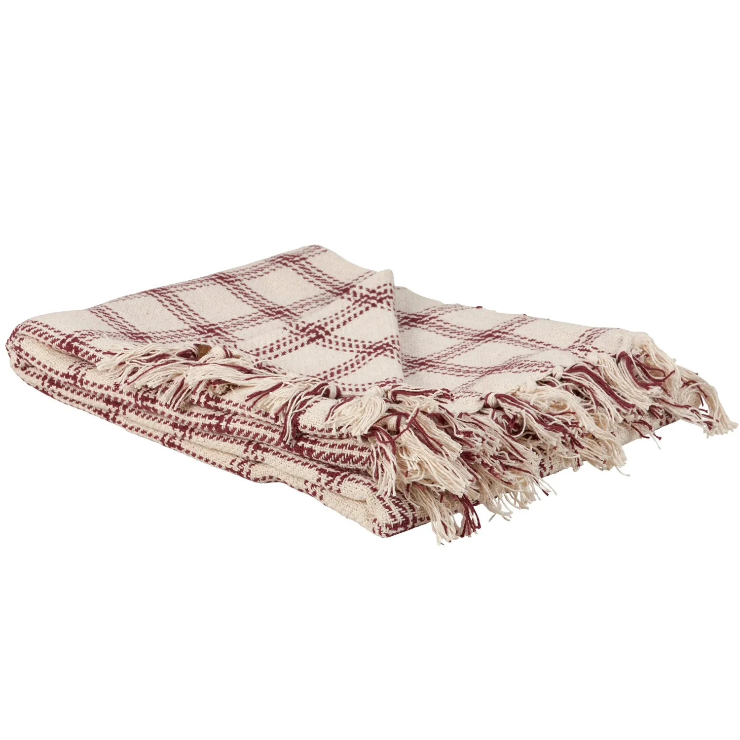 Fall Throw Burgundy Plaid