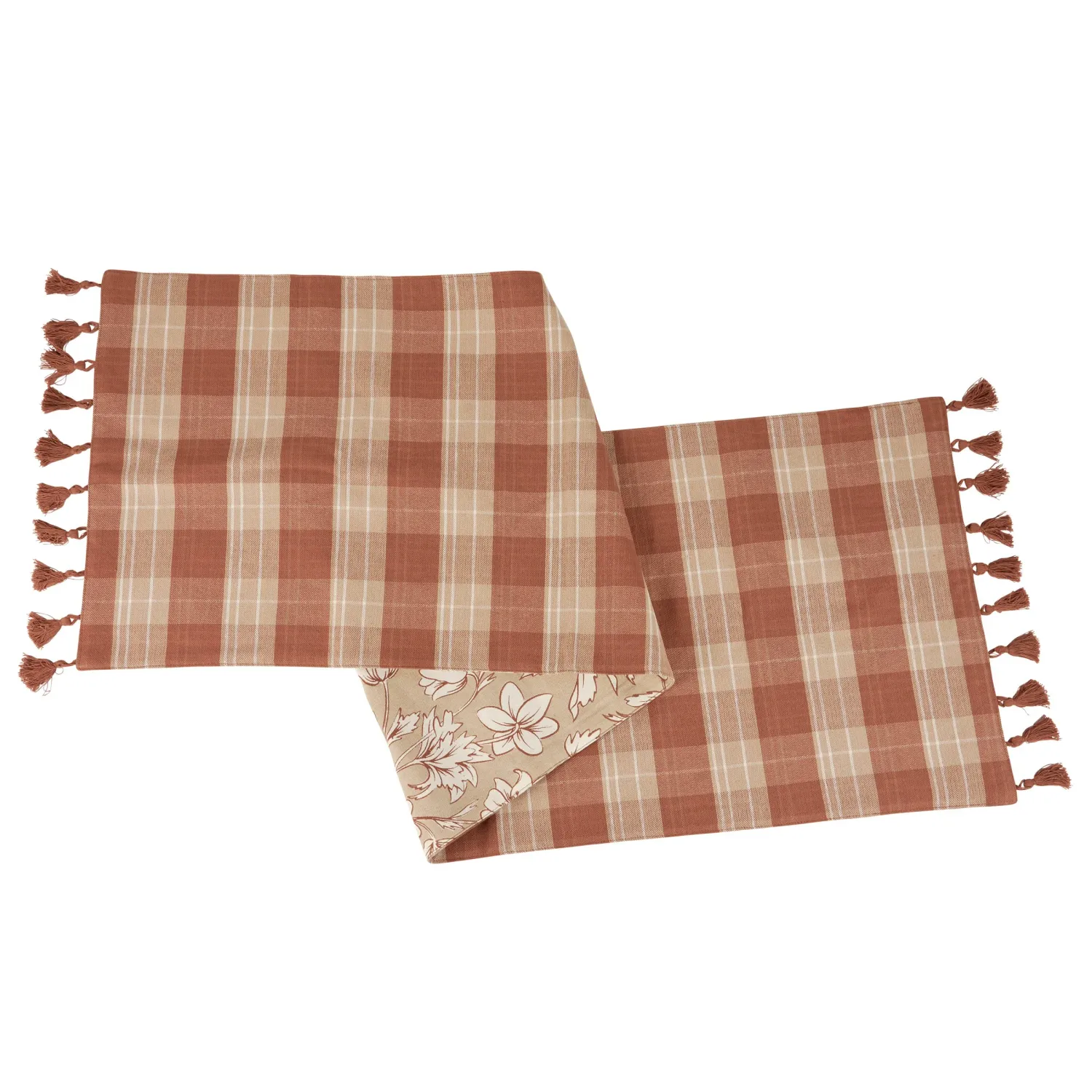 Fall Table Runner Brown Tartan