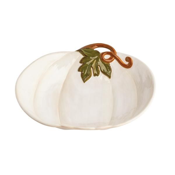 Fall White Pumpkin Bowl