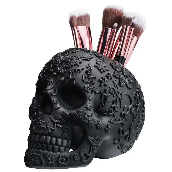 HWN Skull Brush Holder