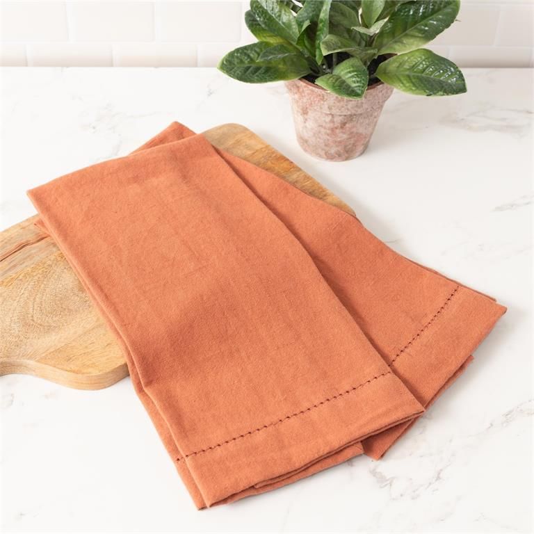 Tea Towel Set/2 Rust