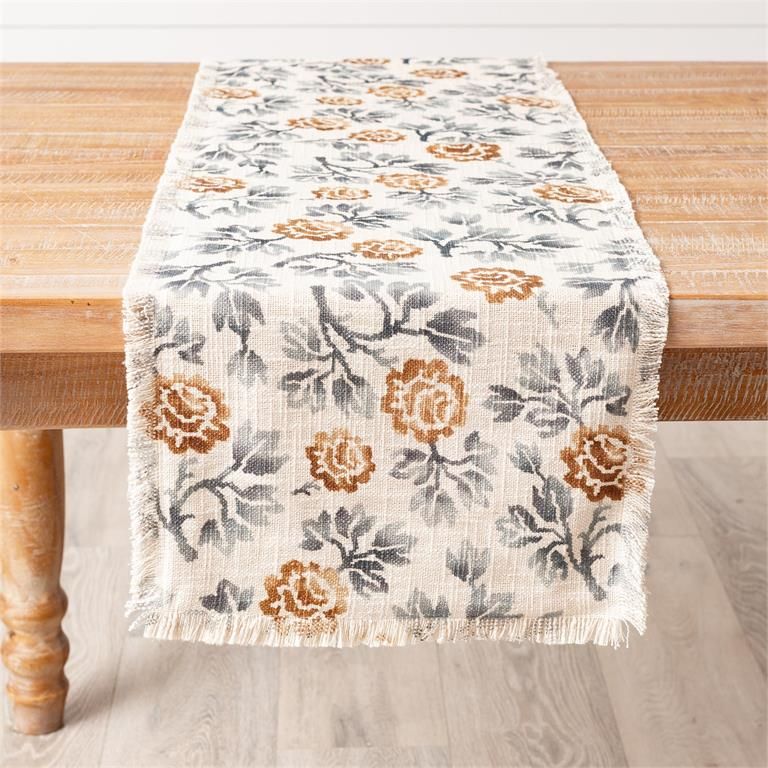Runner Blue Floral Motif
