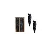 HWN Taper Candle Set/2 Black Bat