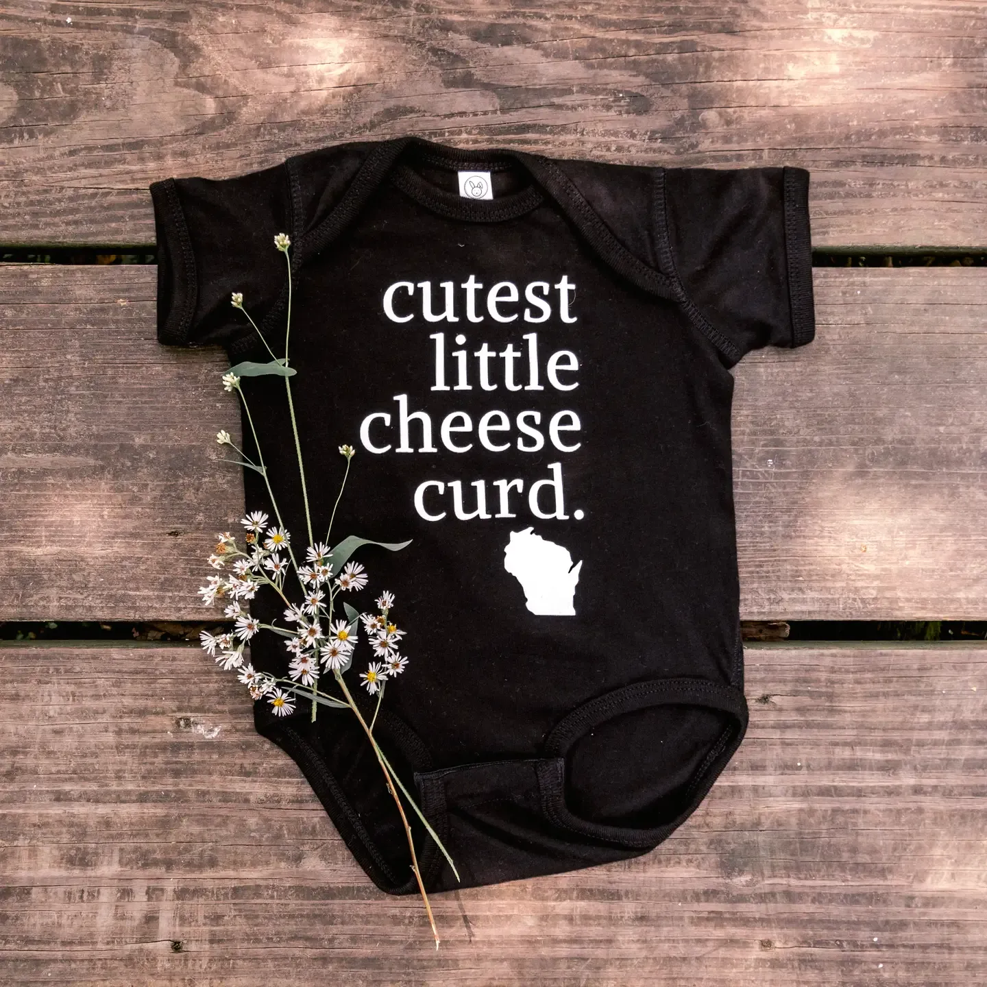 Kids Bodysuit Cutest Curd Black 12M