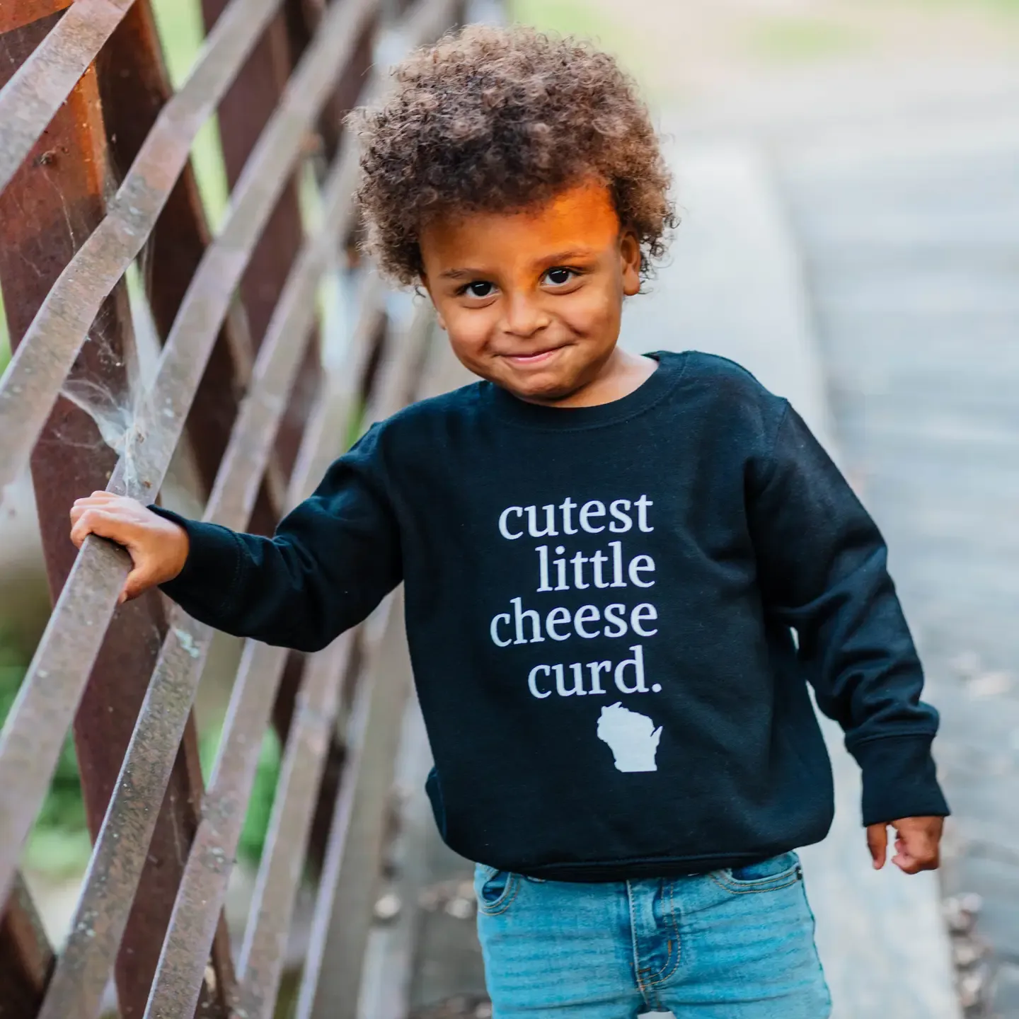Kids Crewneck Cutest Curd Black 5/6