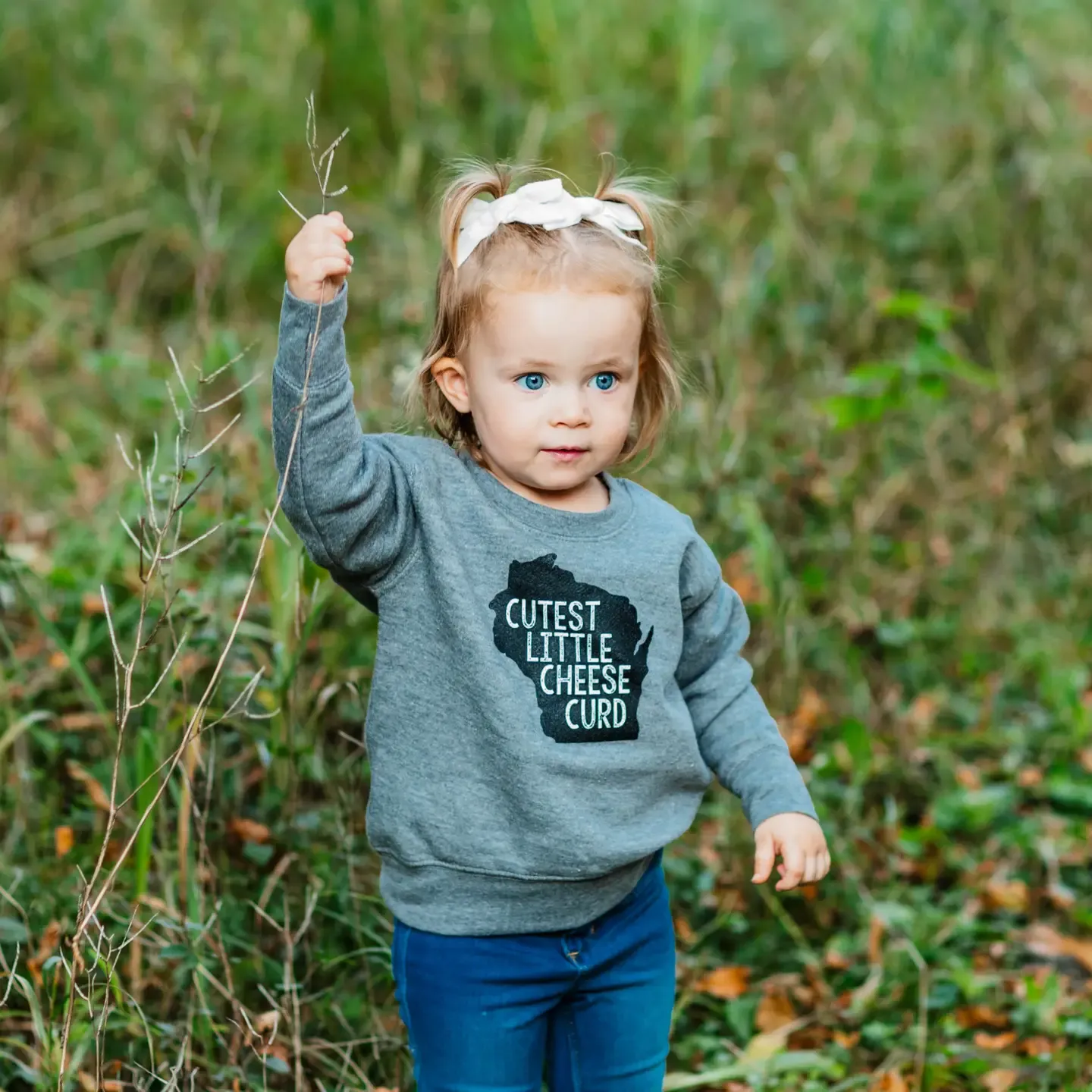 Kids Crewneck Cutest Curd Grey