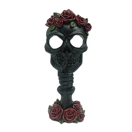 Fall Rose Skull Bust