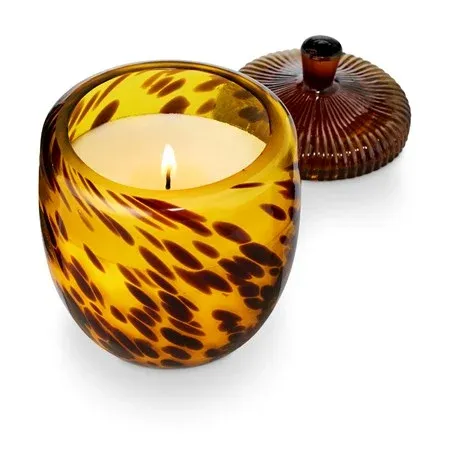 Candle Woodfire Glass Acorn