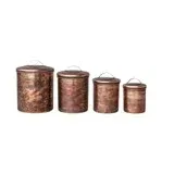 Stainless Steel Canister Copper Colored Set/4