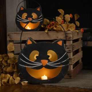 HWN 10.75"  Vintage Black Cat Bucket
