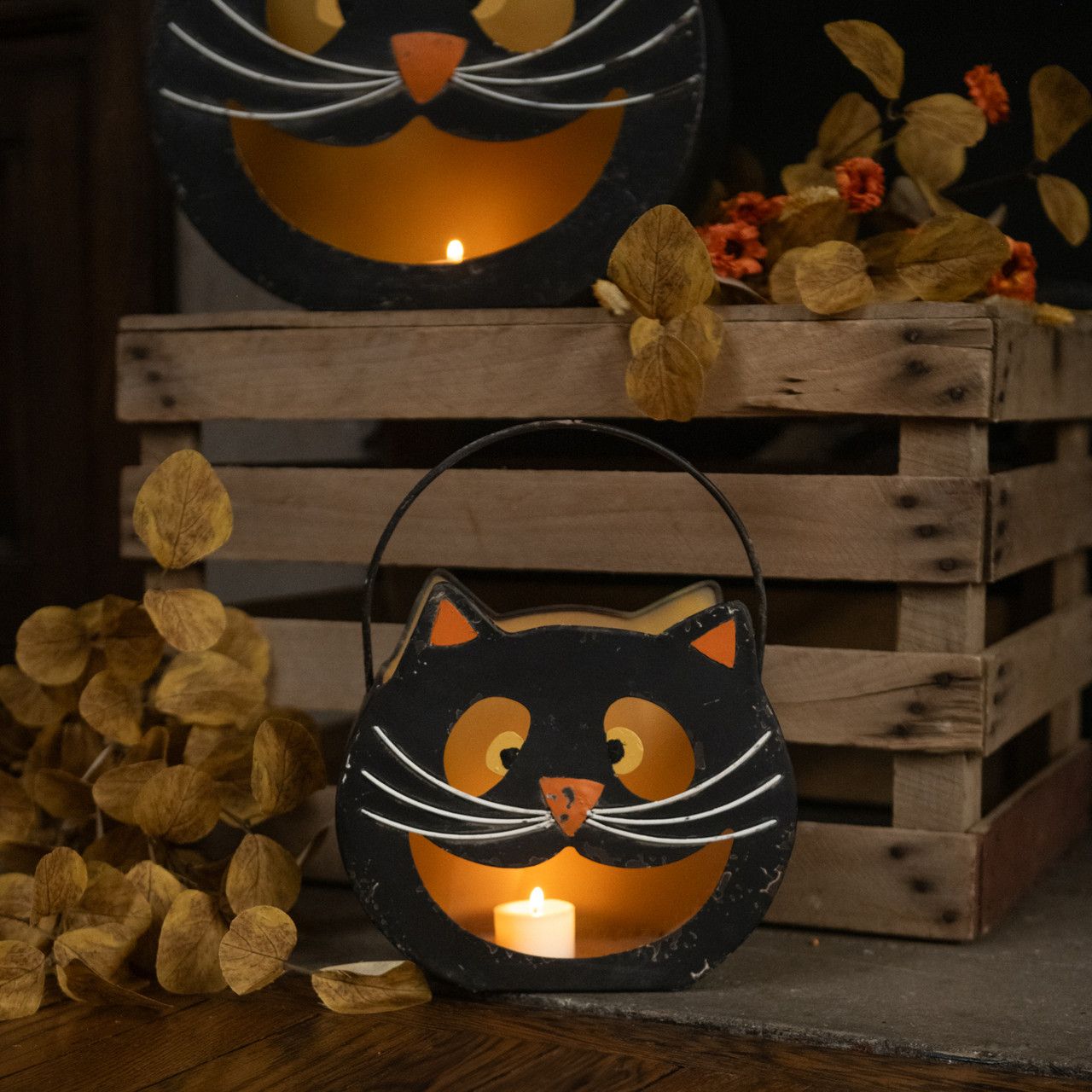HWN 7.25" Vintage Black Cat Bucket