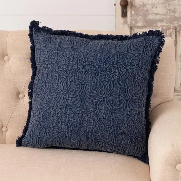 Pillow Matelasse Medallion Indigo Indigo