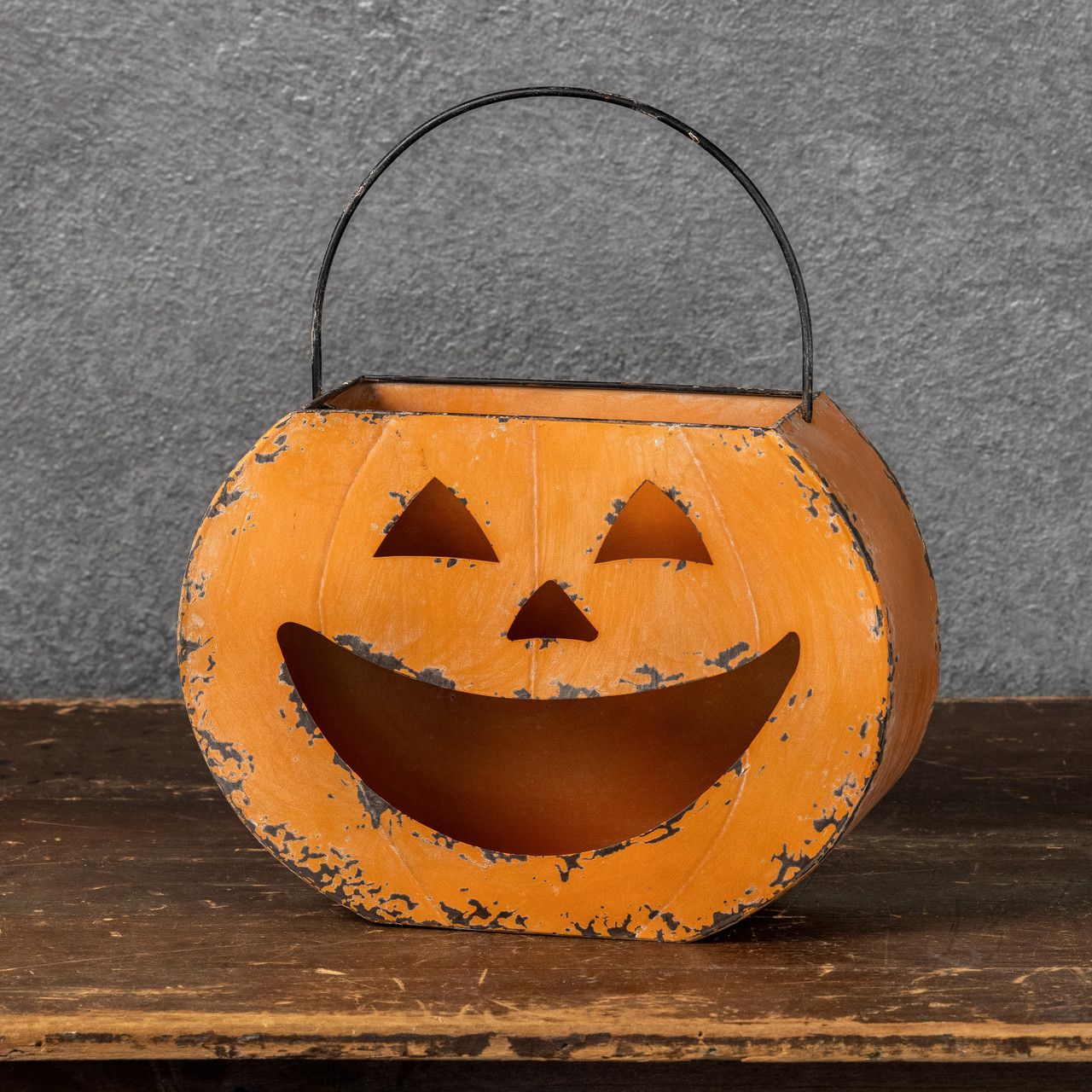 HWN 10" Happy Jack O'Lantern Metal Bucket