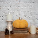 Fall 8" Yellow Boucle Pumpkin