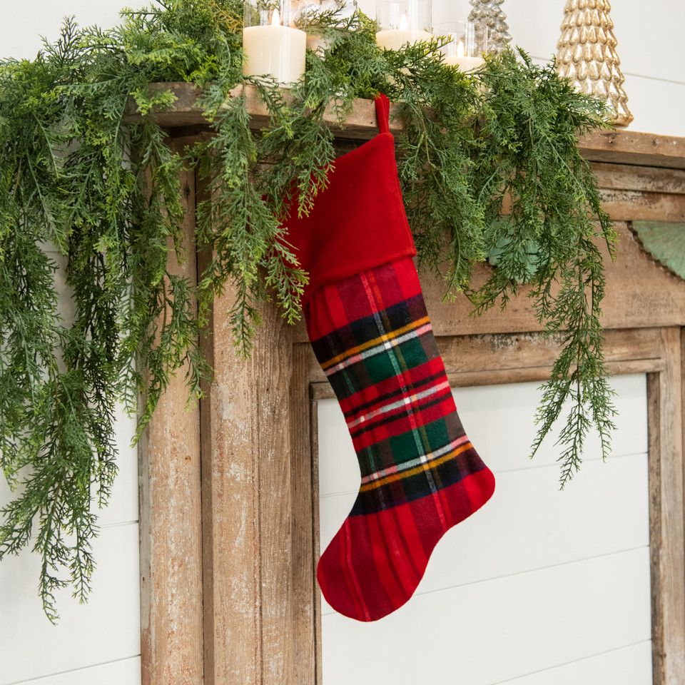 Xmas 20" Red Tartan Stocking