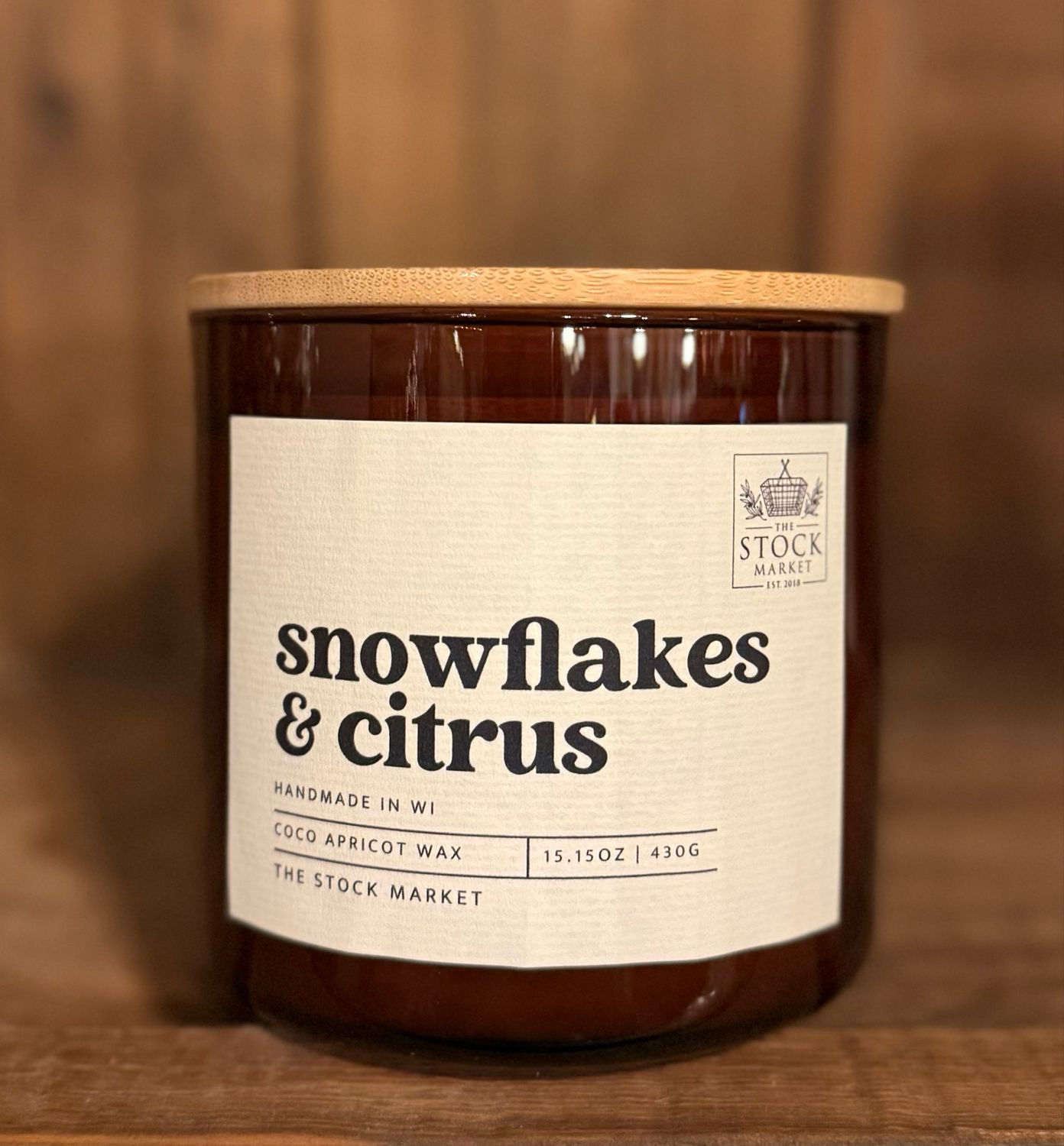 Snowflakes & Citrus Large Jar