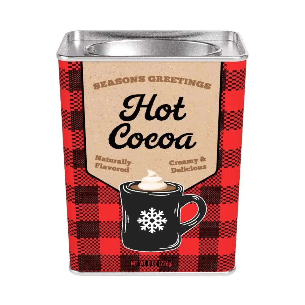 Cocoa Tin Season's Greetings Chocolate 8oz