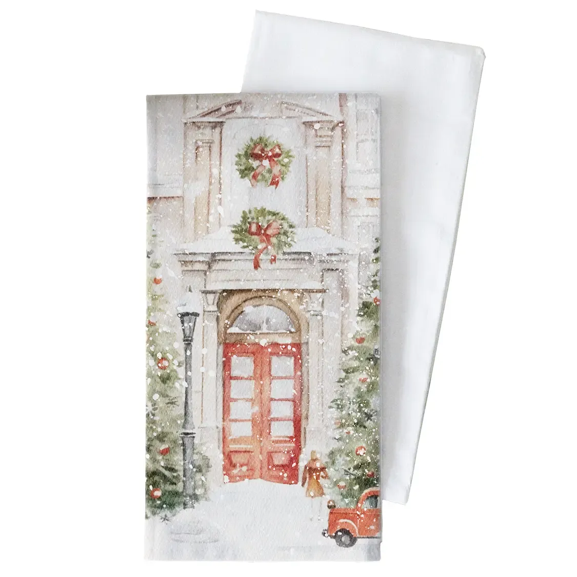 Xmas Towel Snowy Doors