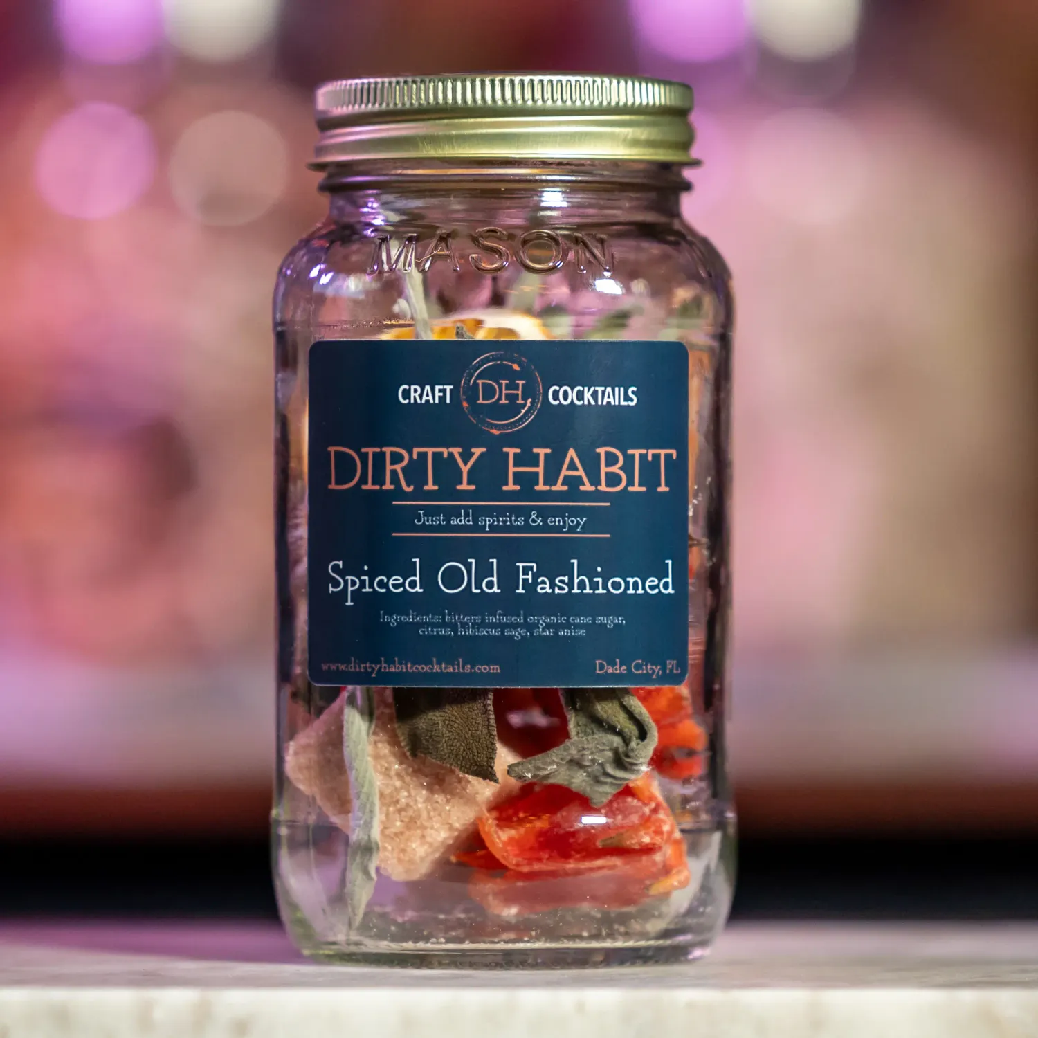 Mason Jar Old Fashioned Spiced