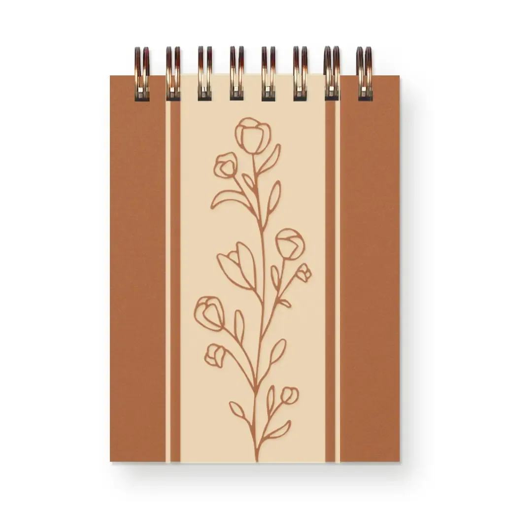 Notebook Flower Vine Copper