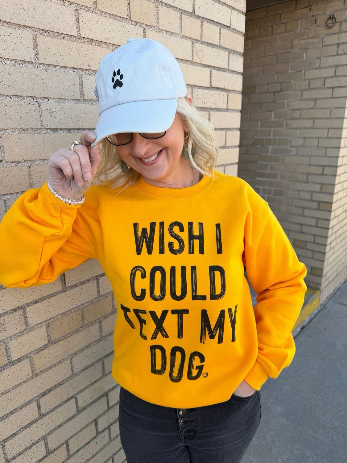 Sweatshirt I Wish I Could Text My Dog