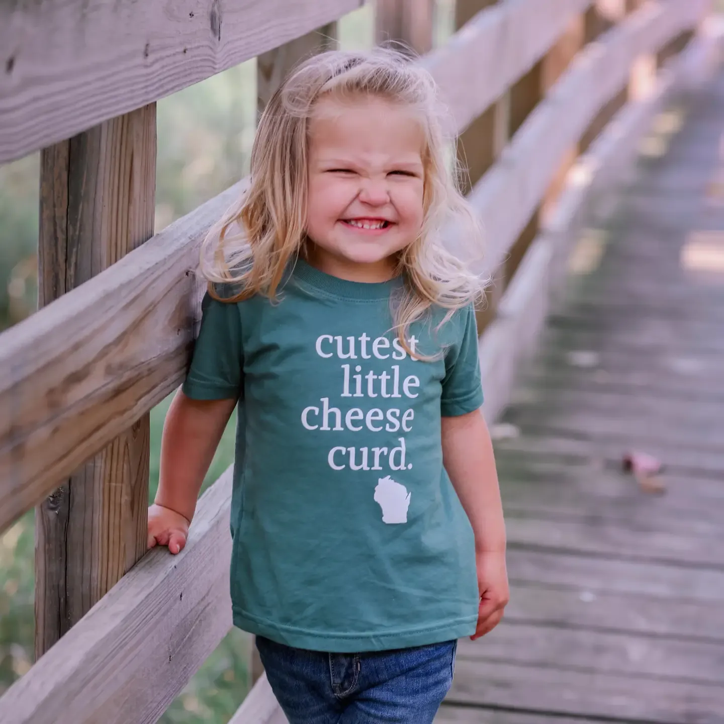 Kids Tee | Cutest Little Cheese Curd Green