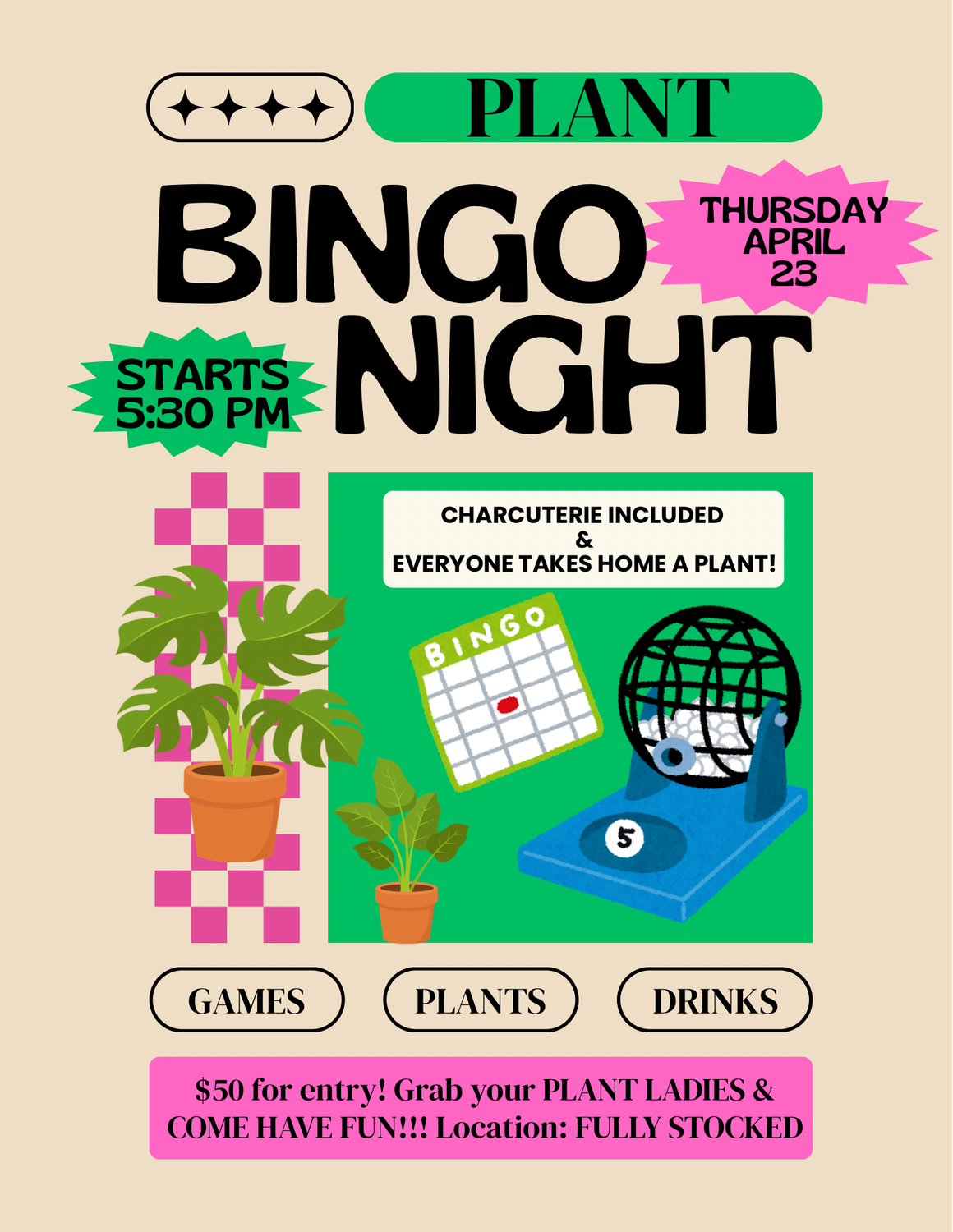 Plant Bingo Night - April 23, 2026