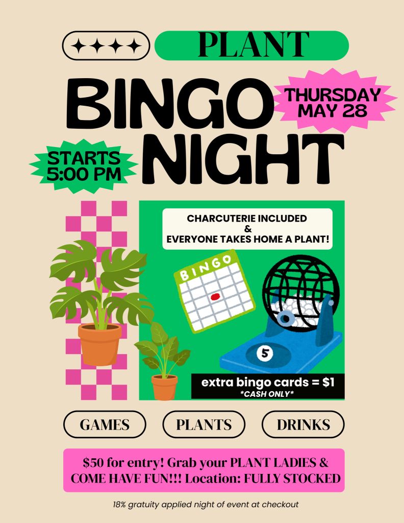 Plant Bingo Night- May 28, 2026
