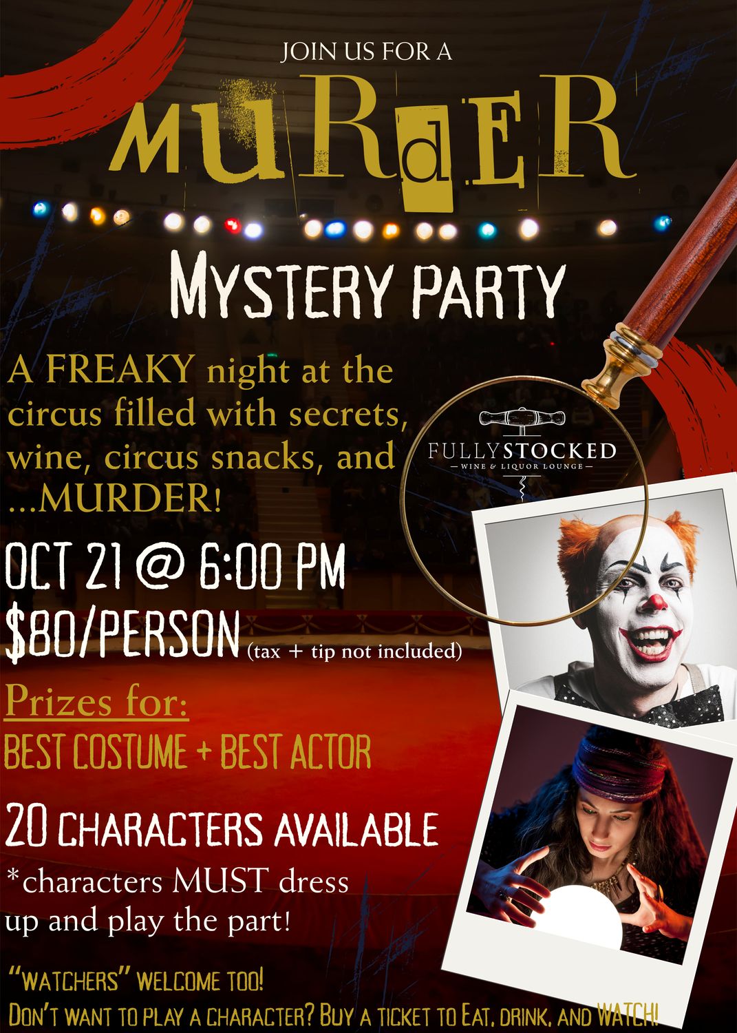 Murder Mystery Party - October 21, 2026