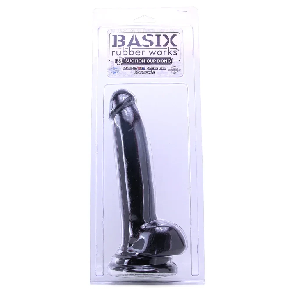 Basix 9 inch Suction Cup Dildo
