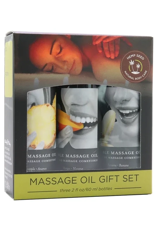 Tropical Edible Massage Oils Gift Set