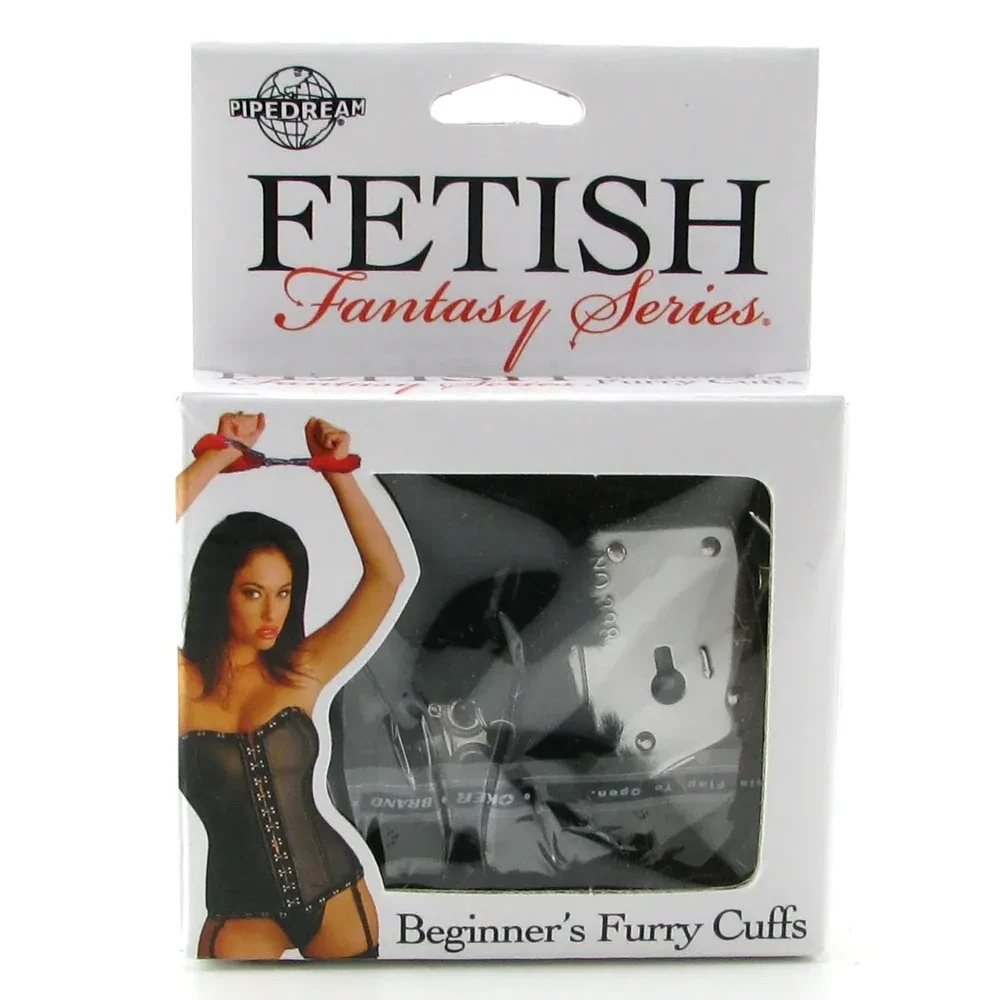 Fetish Black Furry Cuffs